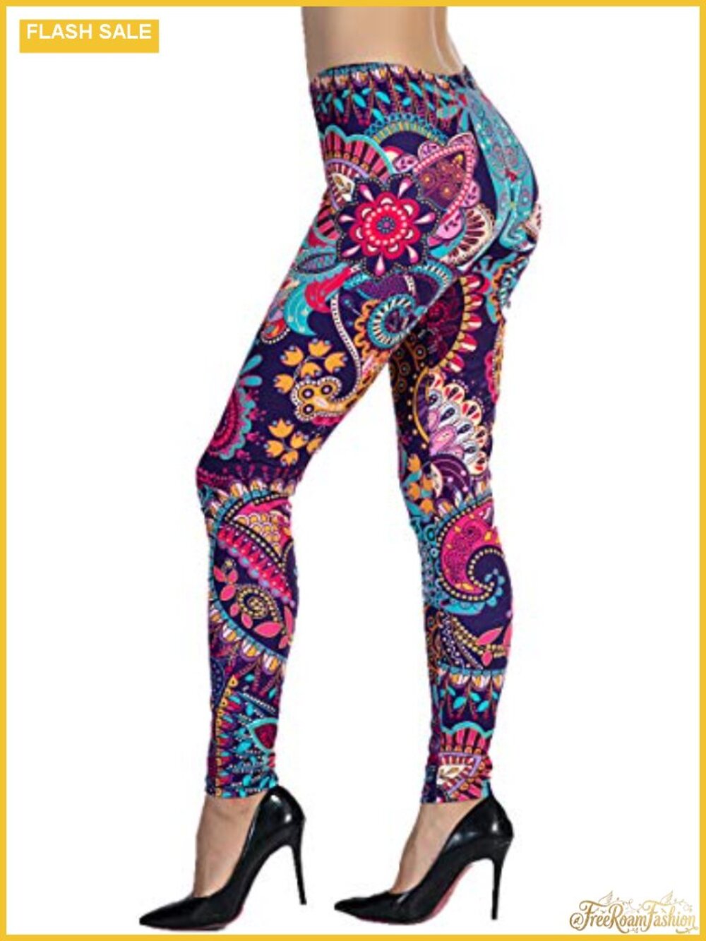 Buttery Soft Printed Leggings High Rise Workout Yoga Pants 88% Polyester